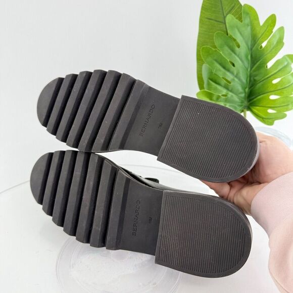 Bernardo Studio Womens Caleb Penny Loafers Block Heel Black Leather Size 11 - Picture 11 of 16